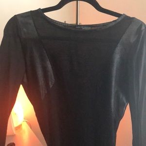 ZARA long sleeve high low shirt.